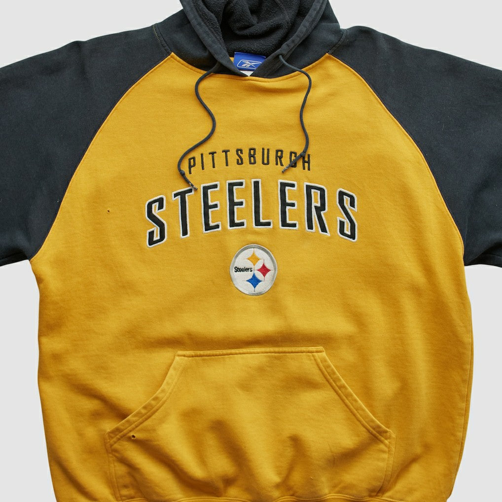 Pittsburgh Steelers Reebok 2000s Hooded Pullover Sweatshirt | NFL Outlet
