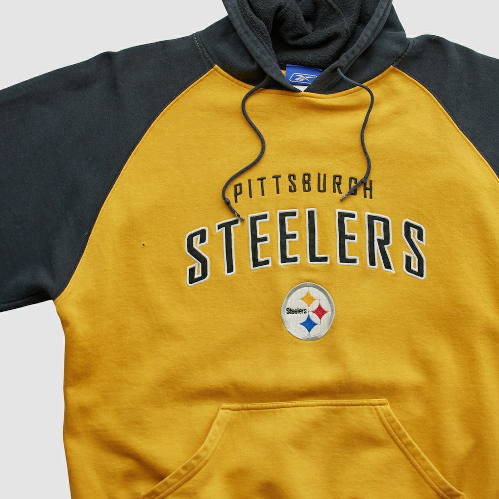Pittsburgh Steelers Reebok 2000s Hooded Pullover Sweatshirt | NFL Outlet