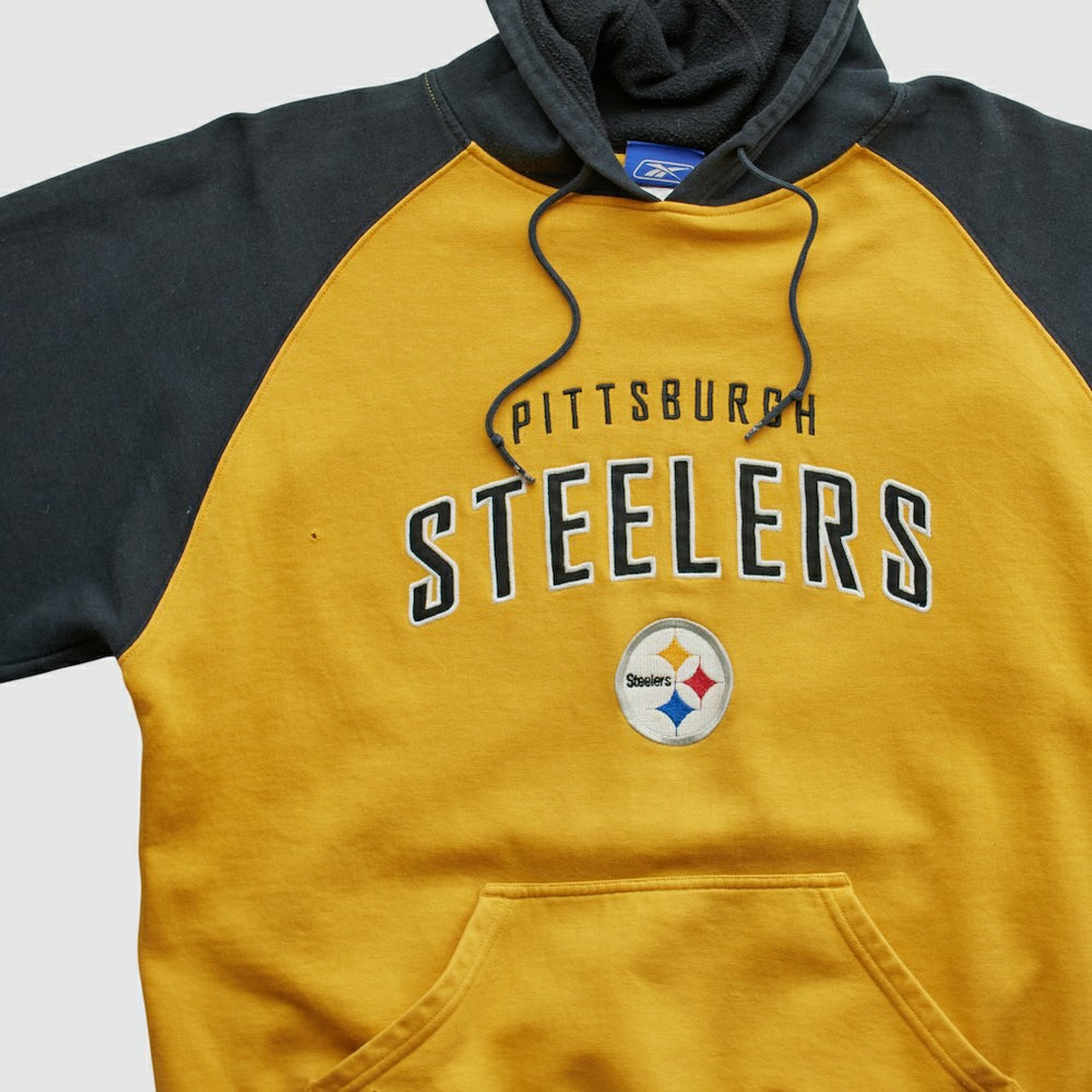 Pittsburgh Steelers Reebok 2000s Hooded Pullover Sweatshirt | NFL Outlet