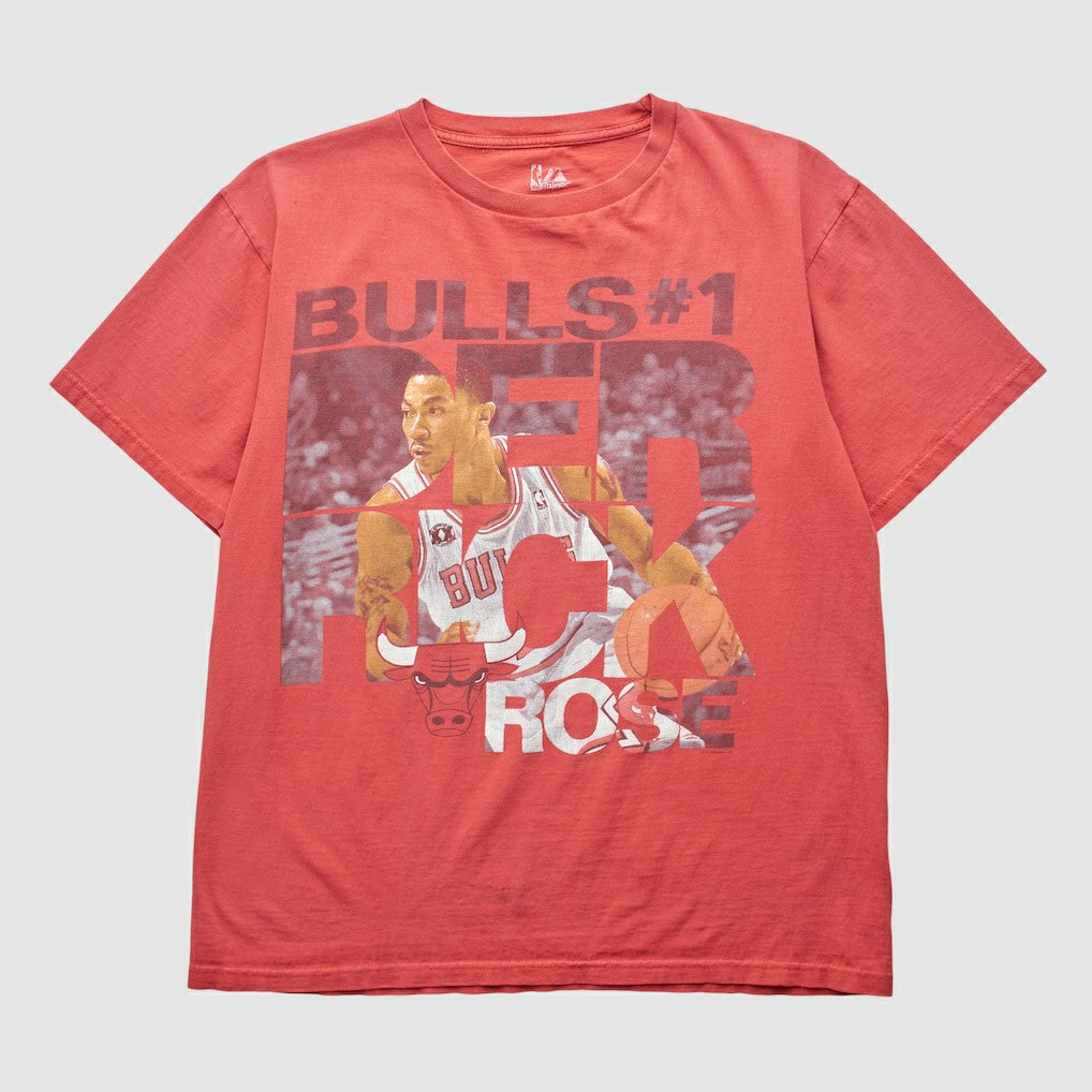 Red Chicago Bulls Majestic 2000s T-shirt sale | NBA