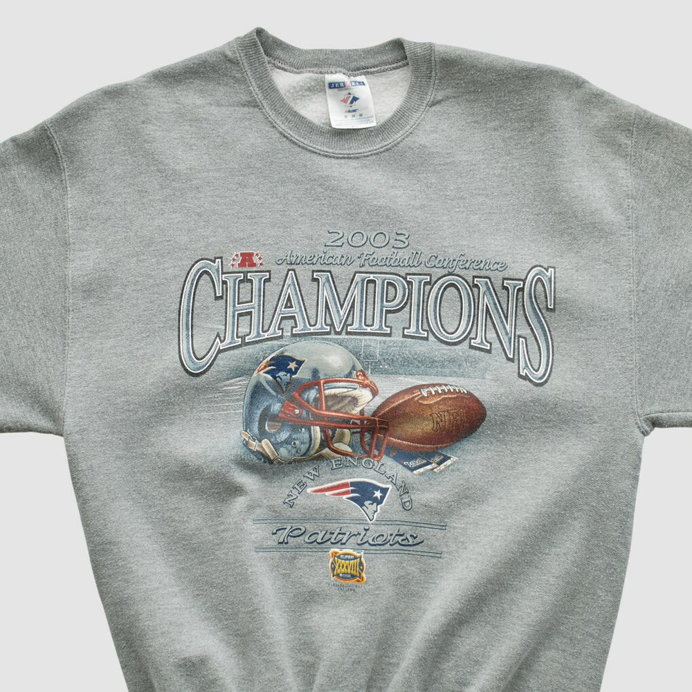 New England Patriots American Football Conference Jerzees 2003 Pullover Sweatshirt | NFL Discount