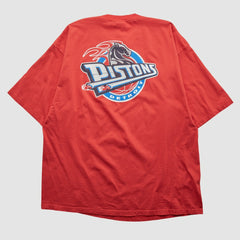 Red Detroit Pistons Reebok 2000s T-shirt sale | NBA
