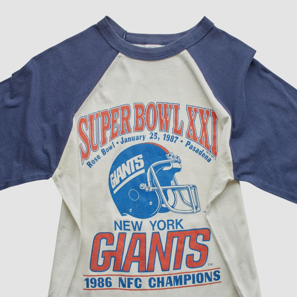 New York Giants Super Bowl XXI Trench 1986 T-shirt | NFL Sale