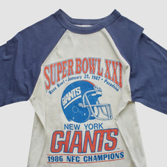 New York Giants Super Bowl XXI Trench 1986 T-shirt | NFL Sale