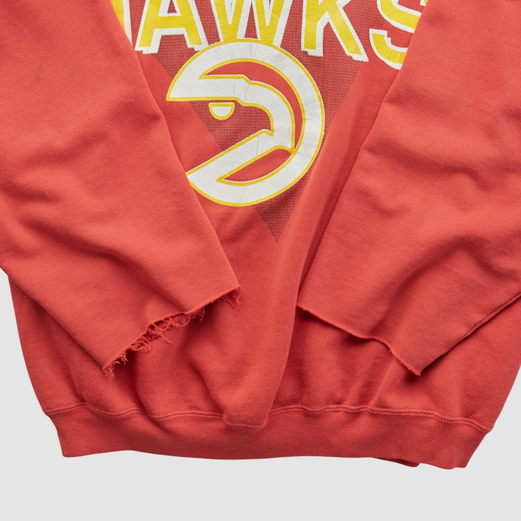 Red Atlanta Hawks Hanes 90s Pullover Sweatshirt | NBA