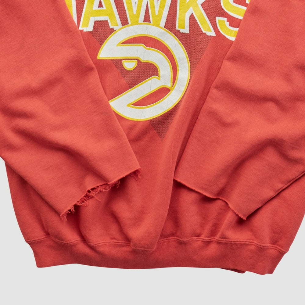 Red Atlanta Hawks Hanes 90s Pullover Sweatshirt | NBA