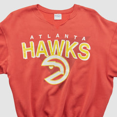 Red Atlanta Hawks Hanes 90s Pullover Sweatshirt | NBA