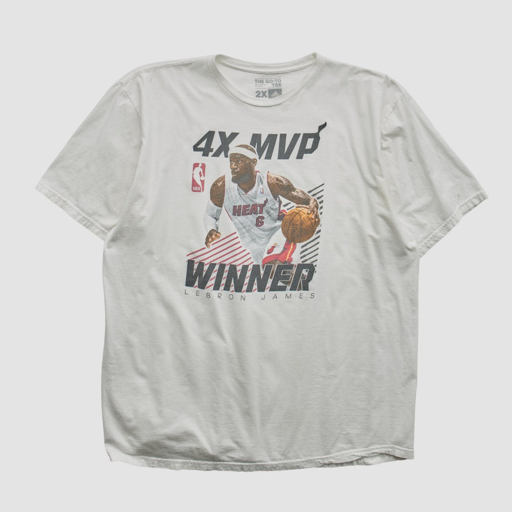 White Lebron James 2010s T-shirt | NBA