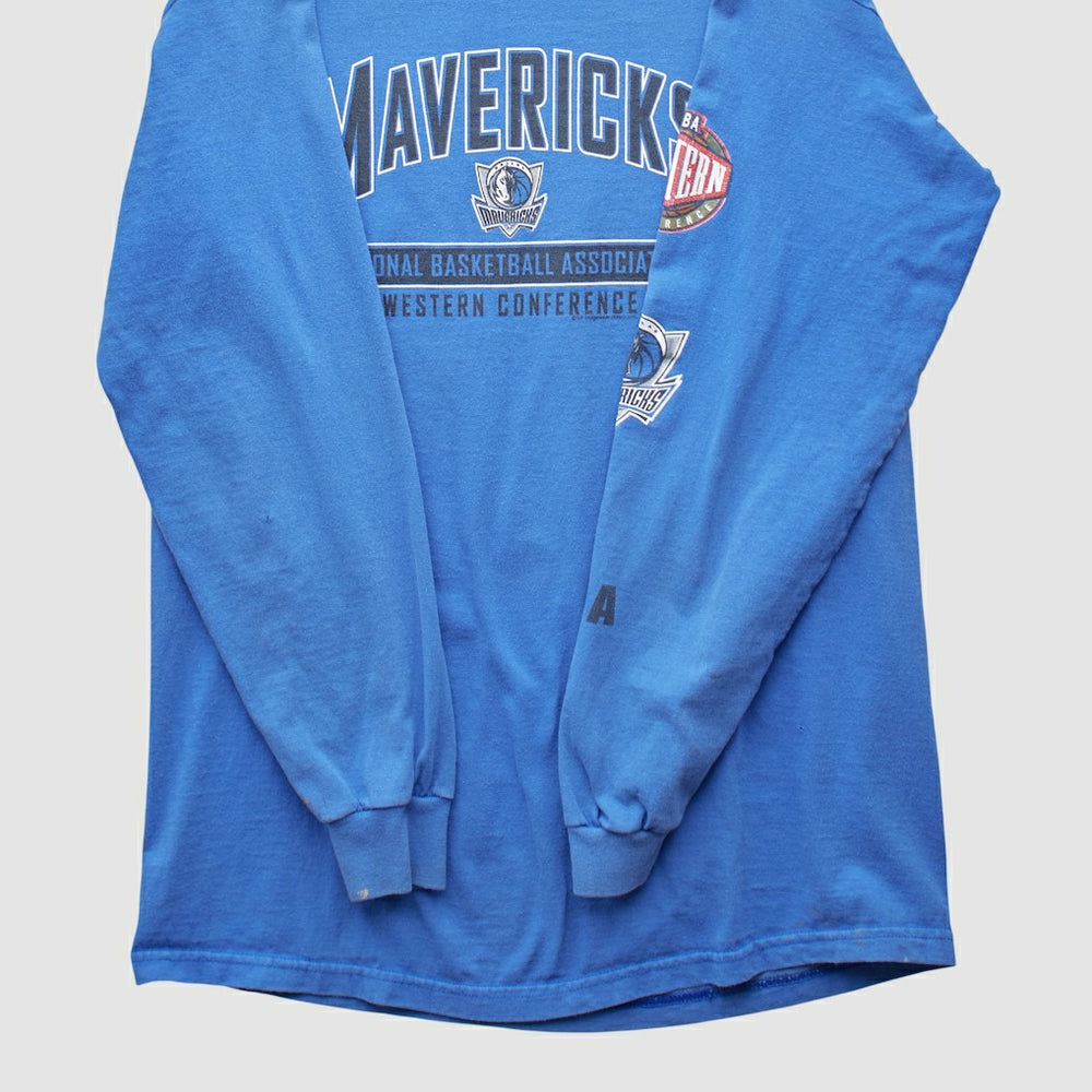 Blue Dallas Mavericks CSA 2000s Long Sleeve T-shirt sale | NBA