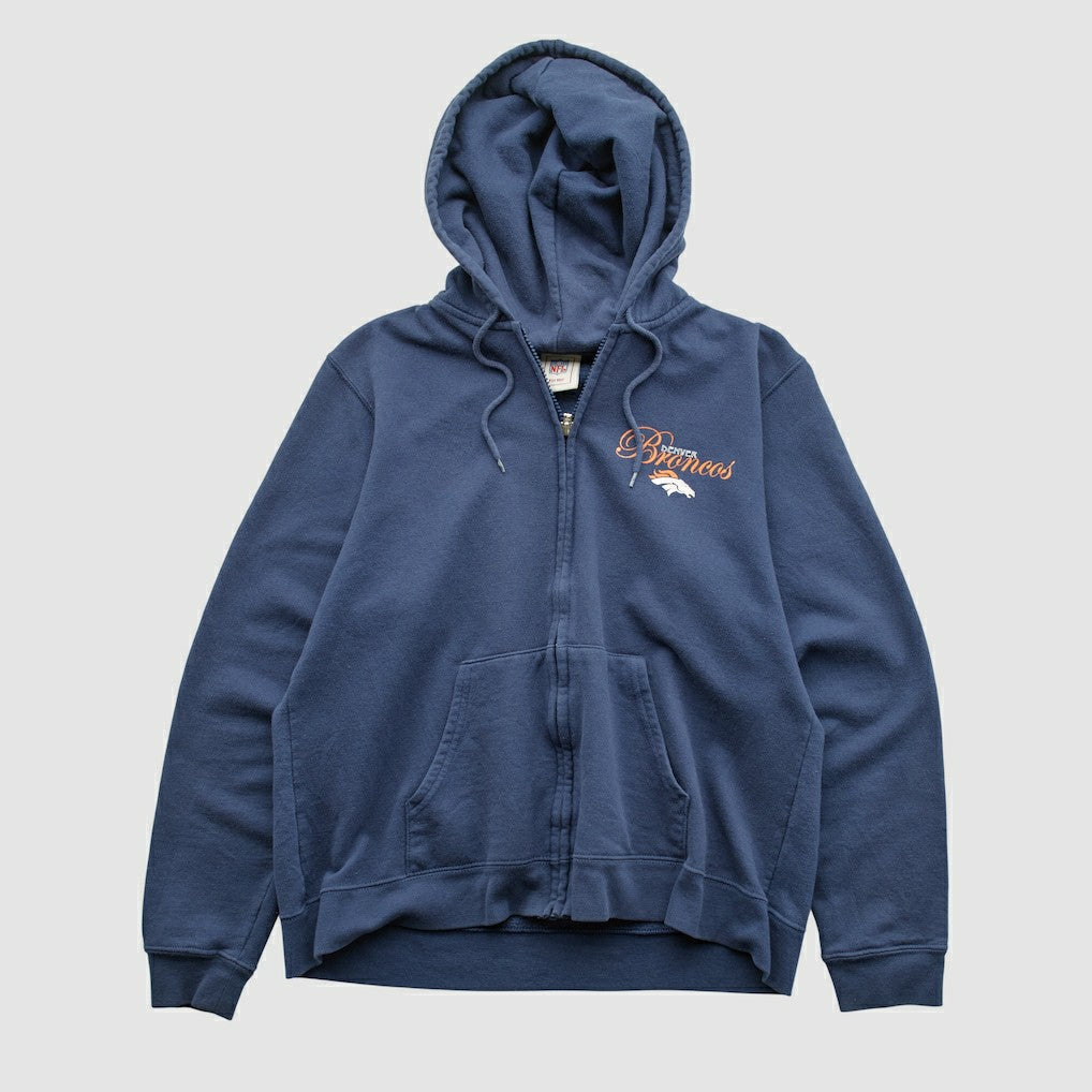 Denver Broncos NFL 2000s Hooded Full Zip Sweatshirt | NFL Discount