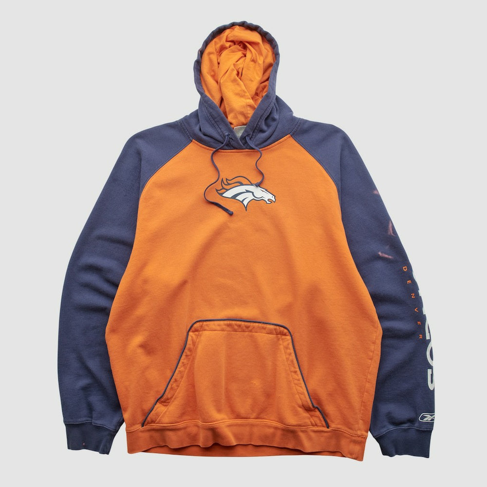 Denver Broncos Reebok 2000s Hooded Pullover Sweatshirt | NFL Outlet
