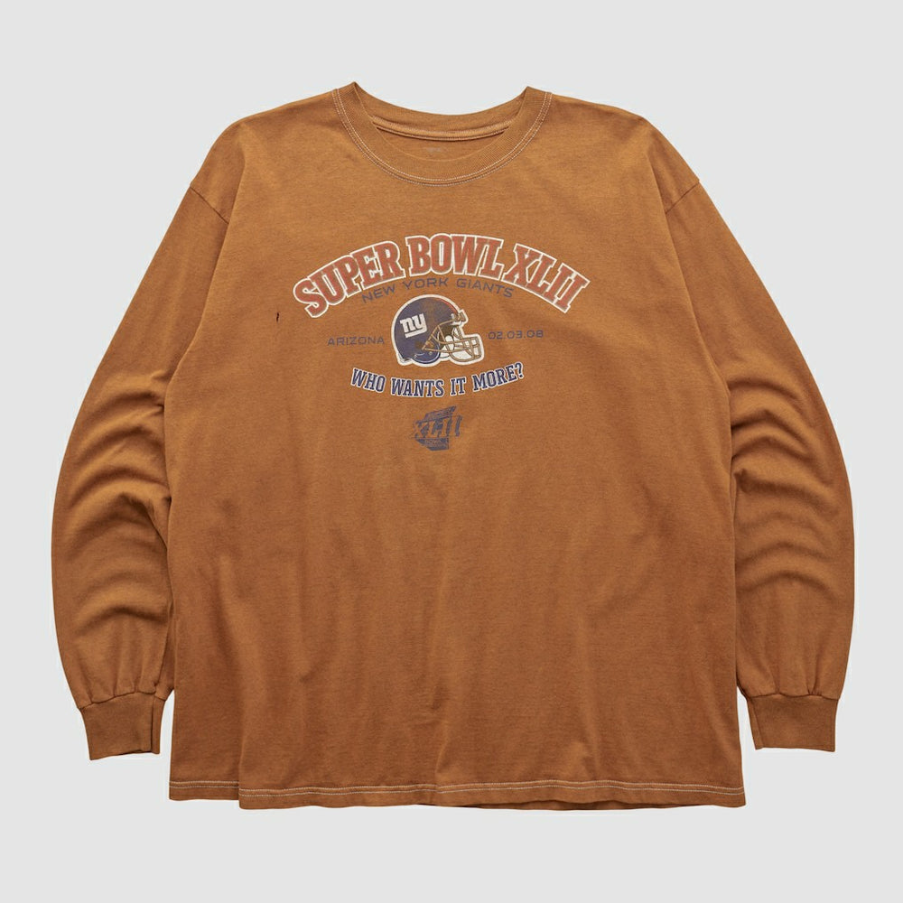 New York Giants Super Bowl XLII 2008 Long Sleeve T-shirt | NFL Hot