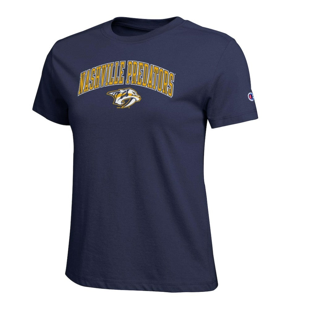Nashville Predators Champion Women's Arch Mascot Logo T-Shirt -  NHL T-shirts