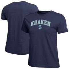 Seattle Kraken Champion Women's Arch Mascot Logo T-Shirt -  NHL T-shirts