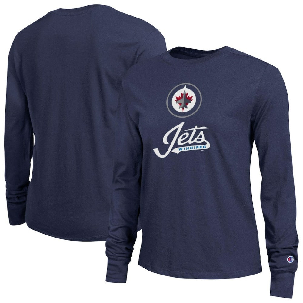 Winnipeg Jets Champion Women's Wordmark Lockup Long Sleeve T-Shirt -  NHL T-shirts