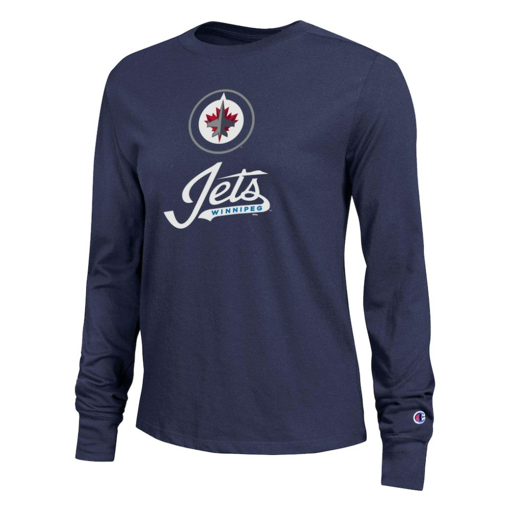 Winnipeg Jets Champion Women's Wordmark Lockup Long Sleeve T-Shirt -  NHL T-shirts