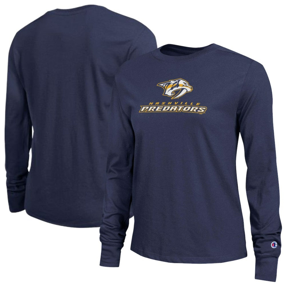 Nashville Predators Champion Women's Wordmark Lockup Long Sleeve T-Shirt -  NHL T-shirts