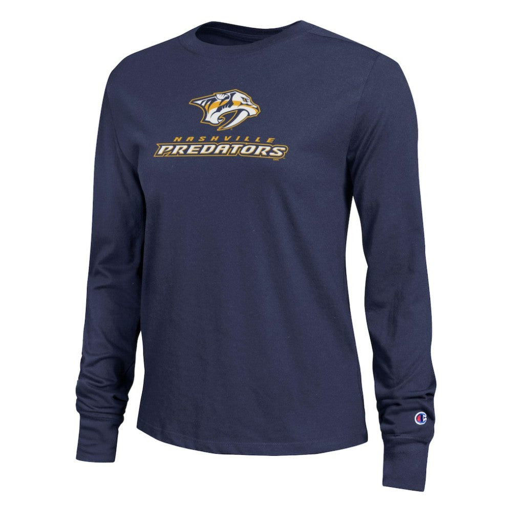 Nashville Predators Champion Women's Wordmark Lockup Long Sleeve T-Shirt -  NHL T-shirts