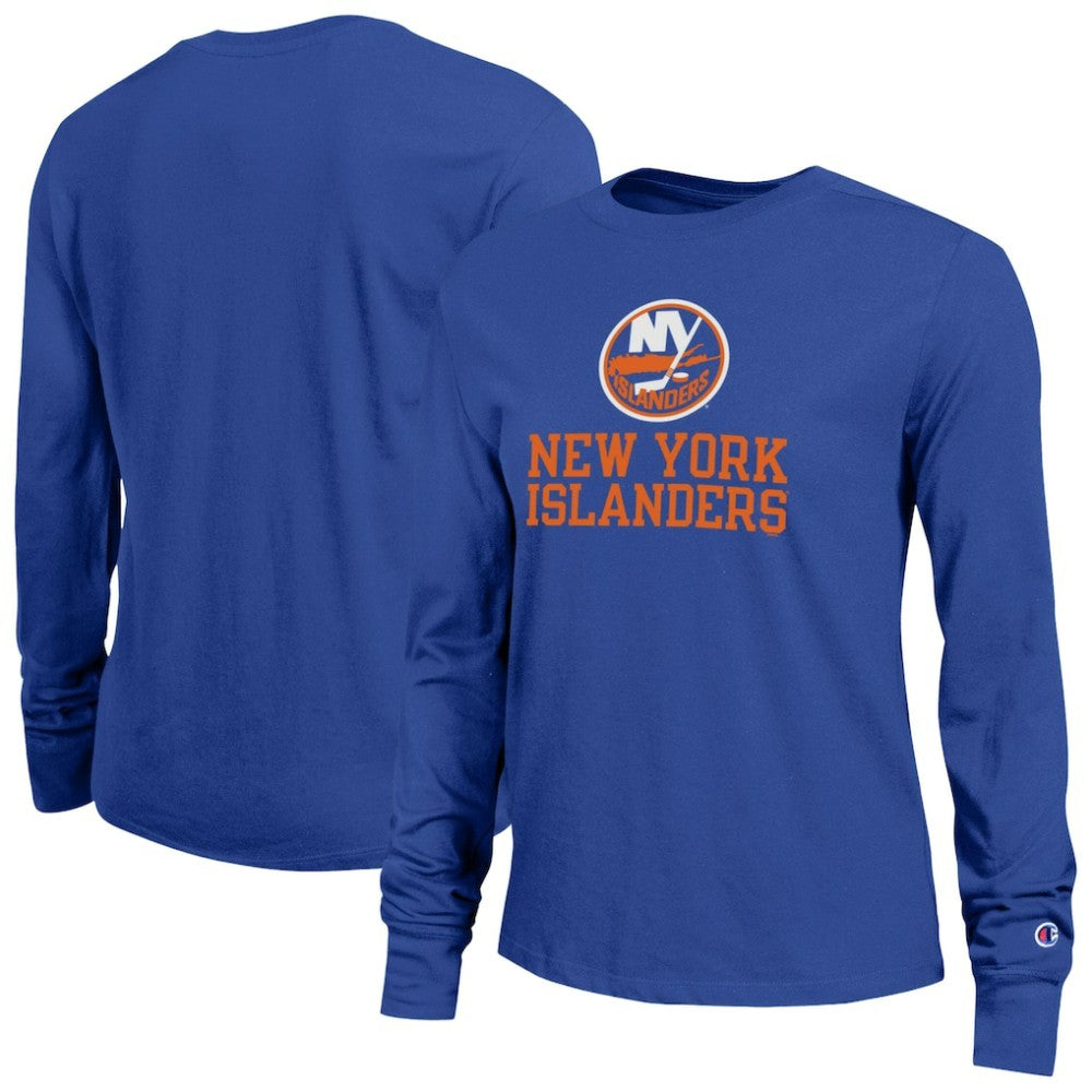 New York Islanders Champion Women's Wordmark Lockup Long Sleeve T-Shirt -  NHL T-shirts