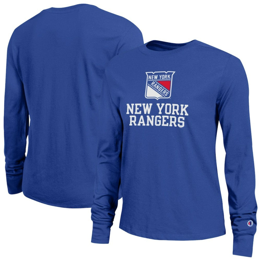 New York Rangers Champion Women's Wordmark Lockup Long Sleeve T-Shirt -  NHL T-shirts