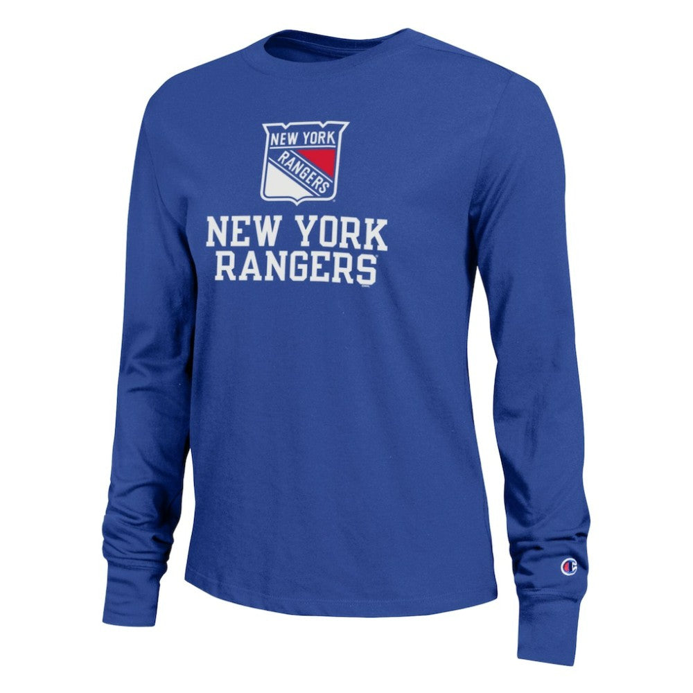 New York Rangers Champion Women's Wordmark Lockup Long Sleeve T-Shirt -  NHL T-shirts
