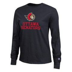 Ottawa Senators Champion Women's Wordmark Lockup Long Sleeve T-Shirt -  NHL T-shirts