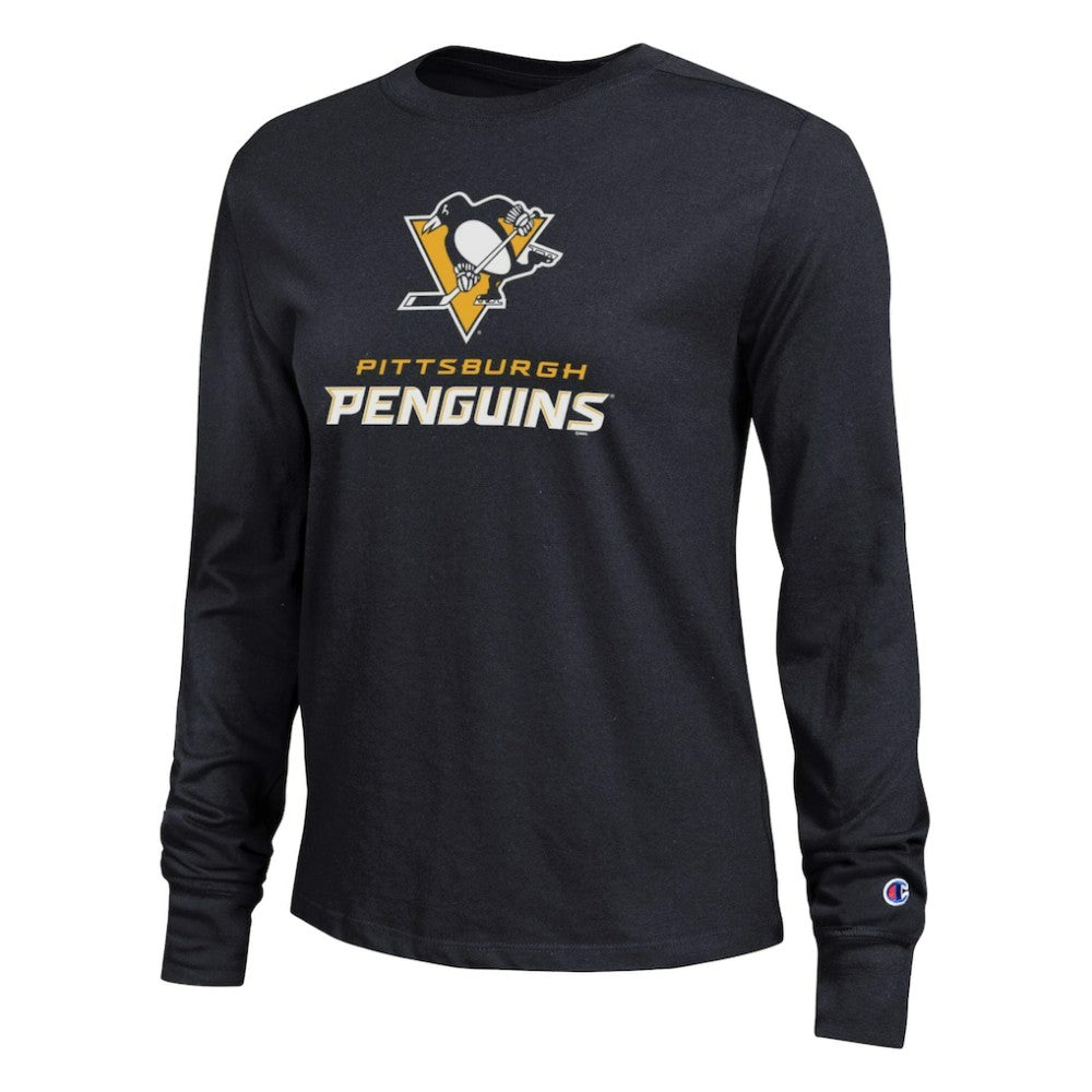 Pittsburgh Penguins Champion Women's Wordmark Lockup Long Sleeve T-Shirt -  NHL T-shirts
