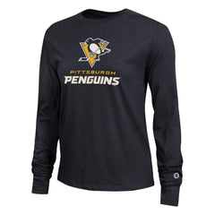 Pittsburgh Penguins Champion Women's Wordmark Lockup Long Sleeve T-Shirt -  NHL T-shirts