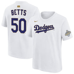 Mookie Betts Los Angeles Dodgers Nike Youth 2026 Gold Collection Name & Number T-Shirt - MLB T-shirts