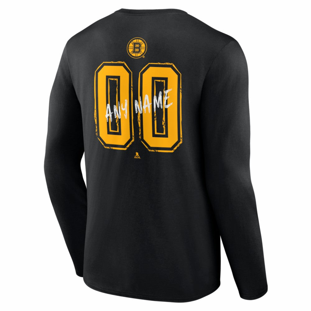 Boston Bruins Hustle Personalized Name & Number Long Sleeve T-Shirt -  NHL T-shirts