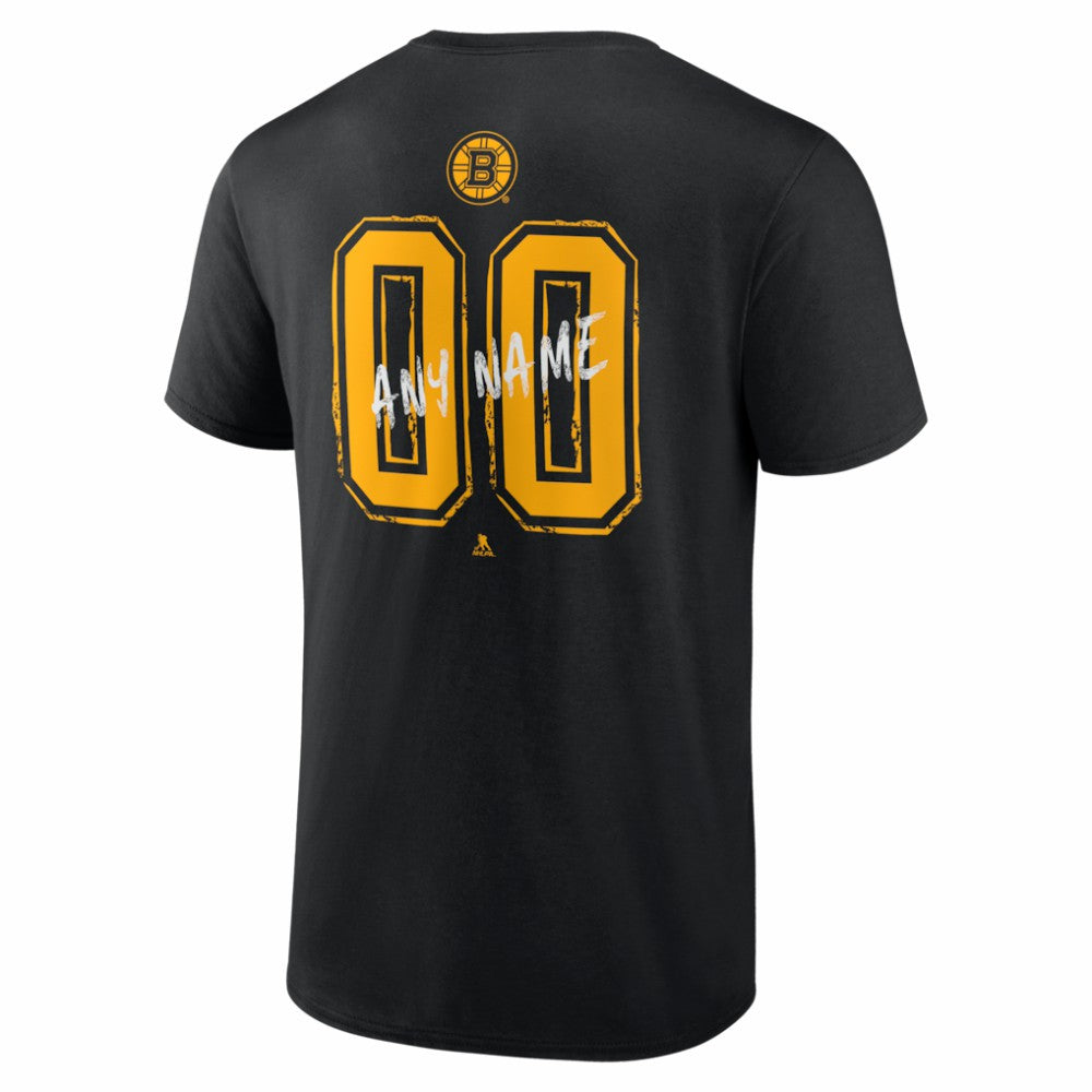 Boston Bruins Hustle Personalized Name & Number T-Shirt -  NHL T-shirts