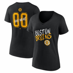 Boston Bruins Women's Hustle Personalized Name & Number V-Neck T-Shirt -  NHL T-shirts