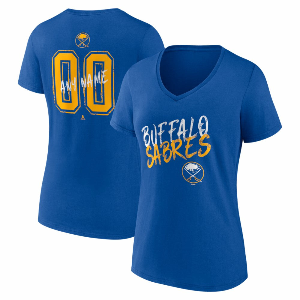 Buffalo Sabres Women's Hustle Personalized Name & Number V-Neck T-Shirt -  NHL T-shirts