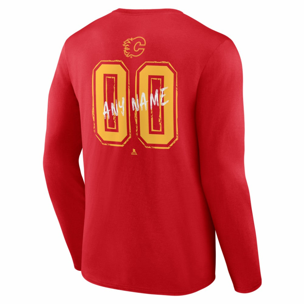 Calgary Flames Hustle Personalized Name & Number Long Sleeve T-Shirt -  NHL T-shirts