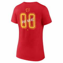 Calgary Flames Women's Hustle Personalized Name & Number V-Neck T-Shirt -  NHL T-shirts