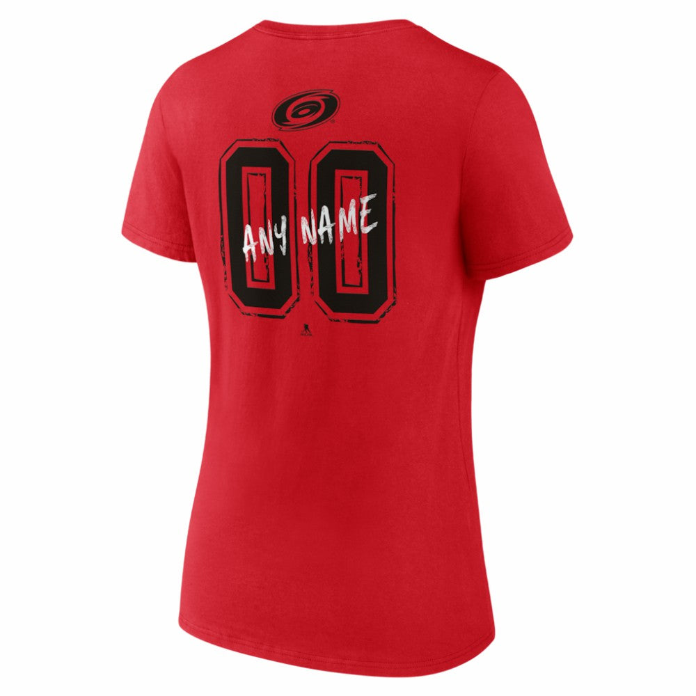 Carolina Hurricanes Women's Hustle Personalized Name & Number V-Neck T-Shirt -  NHL T-shirts