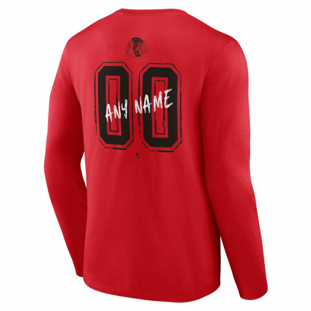 Chicago Blackhawks Hustle Personalized Name & Number Long Sleeve T-Shirt -  NHL T-shirts