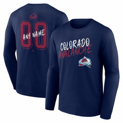 Colorado Avalanche Hustle Personalized Name & Number Long Sleeve T-Shirt -  NHL T-shirts