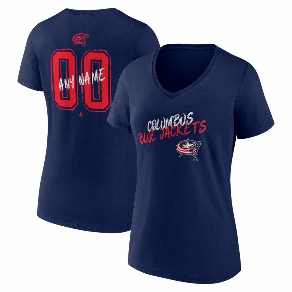 Columbus Blue Jackets Women's Hustle Personalized Name & Number V-Neck T-Shirt -  NHL T-shirts