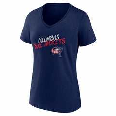 Columbus Blue Jackets Women's Hustle Personalized Name & Number V-Neck T-Shirt -  NHL T-shirts