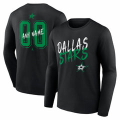 Dallas Stars Hustle Personalized Name & Number Long Sleeve T-Shirt -  NHL T-shirts