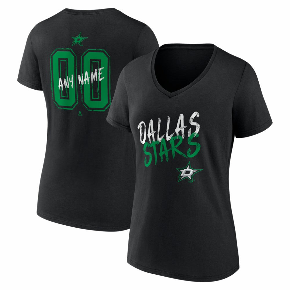 Dallas Stars Women's Hustle Personalized Name & Number V-Neck T-Shirt -  NHL T-shirts