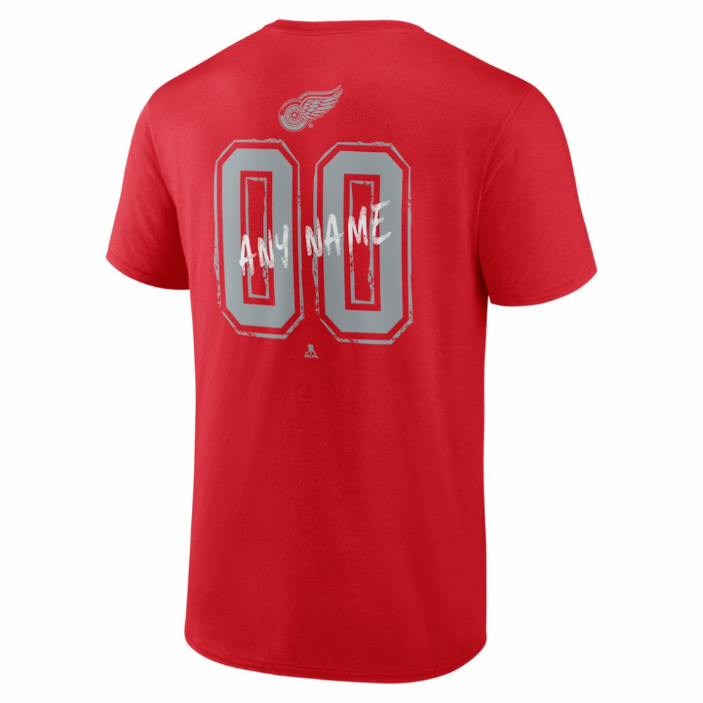 Detroit Red Wings Big & Tall Hustle Personalized Name & Number T-Shirt -  NHL T-shirts