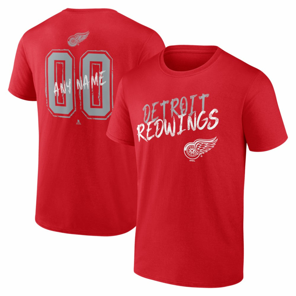 Detroit Red Wings Hustle Personalized Name & Number T-Shirt -  NHL T-shirts