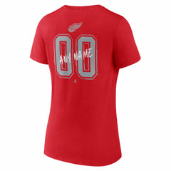 Detroit Red Wings Women's Hustle Personalized Name & Number V-Neck T-Shirt -  NHL T-shirts
