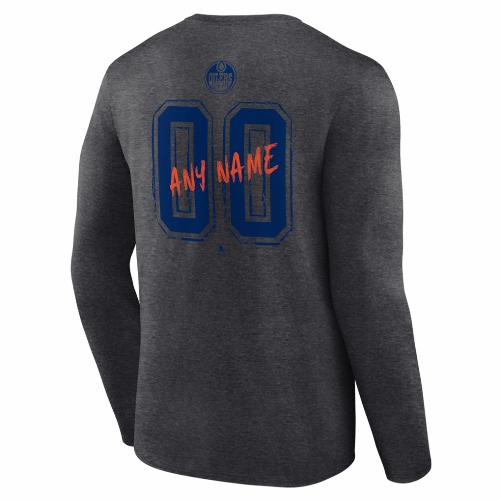 Edmonton Oilers Hustle Personalized Name & Number Long Sleeve T-Shirt -  NHL T-shirts