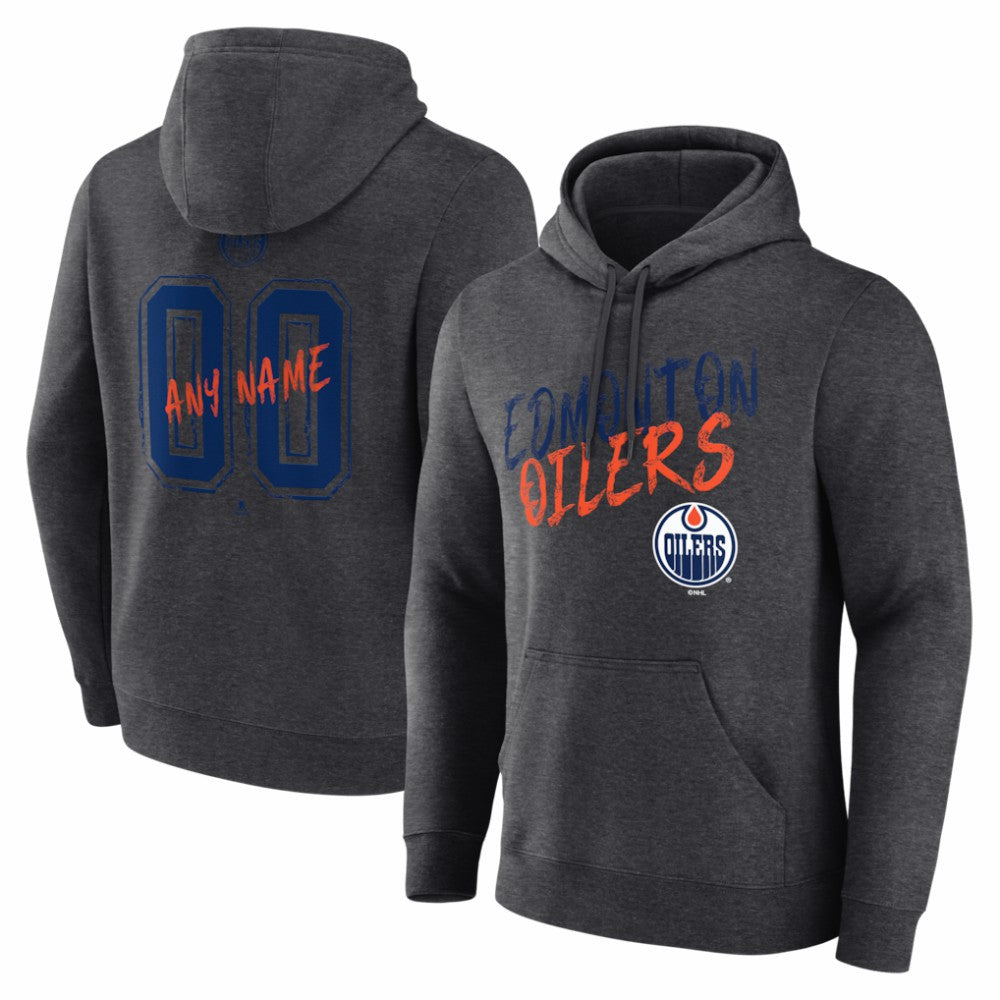 Edmonton Oilers Hustle Personalized Name & Number Hoodie -  NHL Hoodies