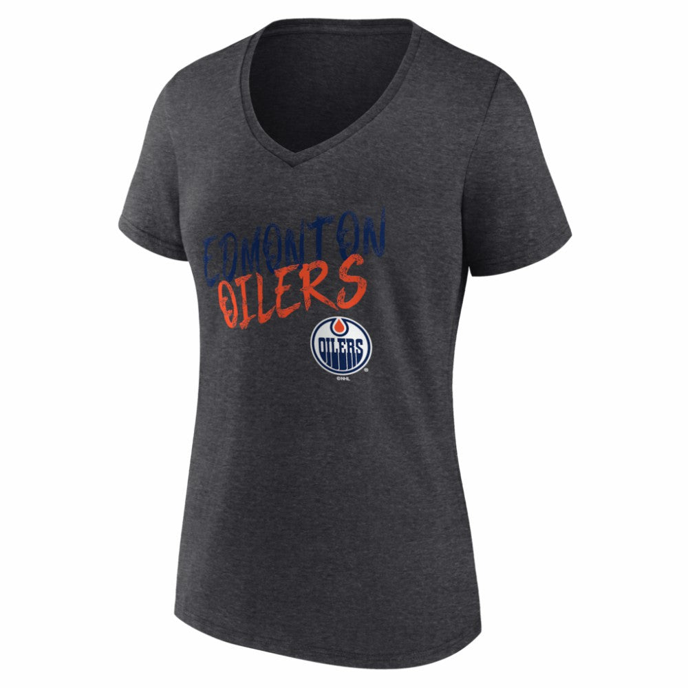 Edmonton Oilers Women's Hustle Personalized Name & Number V-Neck T-Shirt -  NHL T-shirts