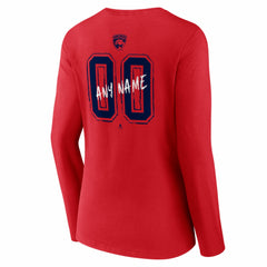 Florida Panthers Women's Hustle Personalized Name & Number Long Sleeve V-Neck T-Shirt -  NHL T-shirts