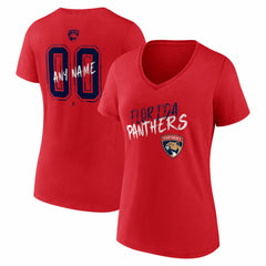 Florida Panthers Women's Hustle Personalized Name & Number V-Neck T-Shirt -  NHL T-shirts
